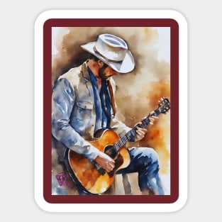 Country music guitarist Sticker